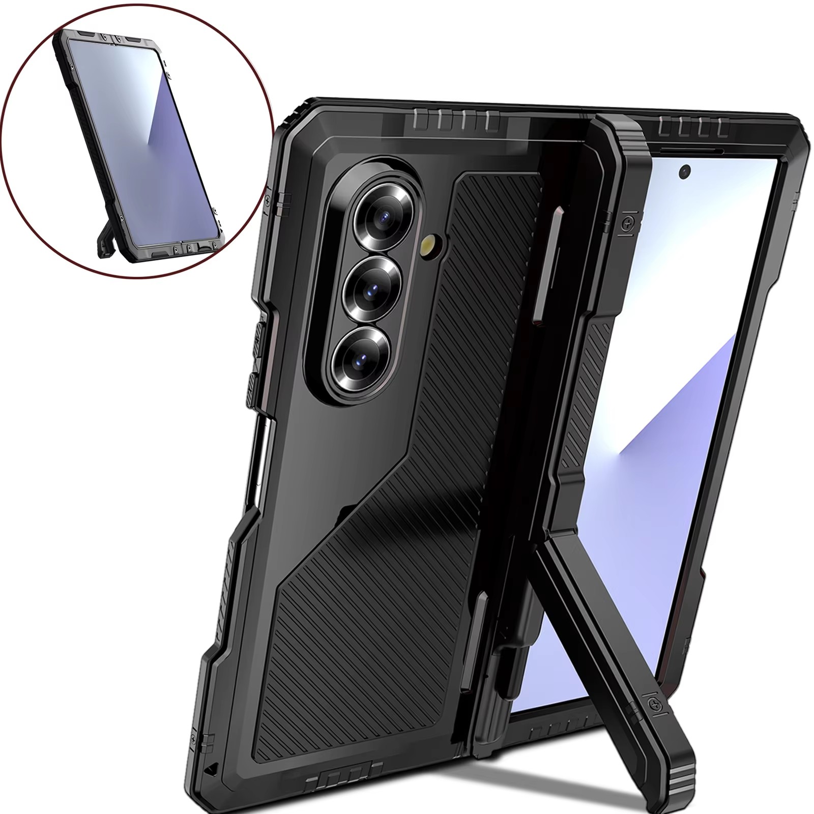 Для Saumsung Z Fold 7 6 5 4, в – обзор и цена Heavy Duty 360 Full Body Protective Case